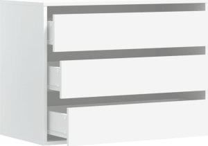 vidaXL Komoda, biała, 80x41x58 cm 5