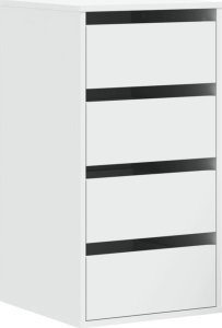 vidaXL Komoda, biała, 40x41x76 cm, materiał drewnopochodny 2