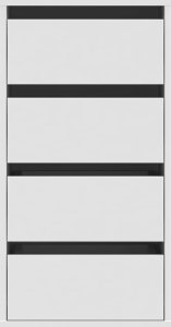 vidaXL Komoda, biała, 40x41x76 cm, materiał drewnopochodny 4