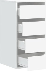 vidaXL Komoda, biała, 40x41x76 cm, materiał drewnopochodny 5