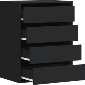 vidaXL Komoda, czarna, 60x41x76 cm, materiał drewnopochodny 5