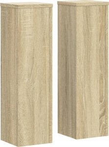 vidaXL Stojaki na rośliny, 2 szt, dąb sonoma, 17x17x60 cm 2
