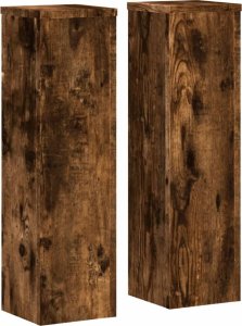 vidaXL Stojaki na rośliny, 2 szt., przydymiony dąb, 17x17x60 cm 2