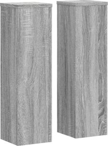 vidaXL Stojaki na rośliny, 2 szt., szary dąb sonoma, 17x17x60 cm 2