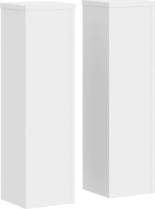 vidaXL Podstawki pod doniczki, 2 szt., białe, 17x17x60 cm 2