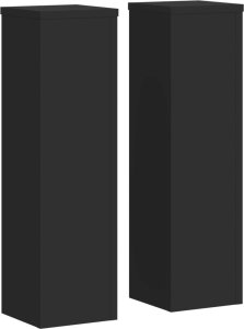 vidaXL Podstawki pod doniczki, 2 szt., czarne, 17x17x60 cm 2