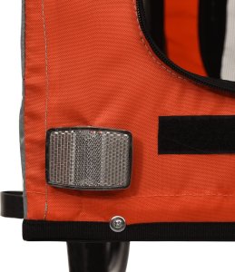 vidaXL Przyczepka rowerowa dla zwierząt, tkanina Oxford i żelazo 11