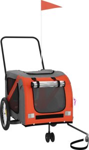 vidaXL Przyczepka rowerowa dla zwierząt, tkanina Oxford i żelazo 2