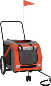 vidaXL Przyczepka rowerowa dla zwierząt, tkanina Oxford i żelazo 3