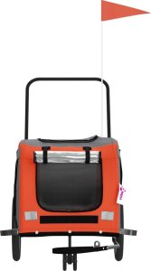 vidaXL Przyczepka rowerowa dla zwierząt, tkanina Oxford i żelazo 4