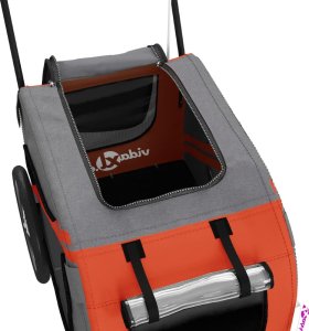 vidaXL Przyczepka rowerowa dla zwierząt, tkanina Oxford i żelazo 10