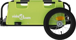 vidaXL Przyczepka rowerowa, zielona, tkanina Oxford i żelazo 6