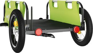 vidaXL Przyczepka rowerowa, zielona, tkanina Oxford i żelazo 7