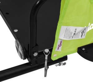 vidaXL Przyczepka rowerowa, zielona, tkanina Oxford i żelazo 9