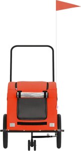 vidaXL Przyczepka rowerowa dla zwierząt, tkanina Oxford i żelazo 4