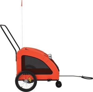 vidaXL Przyczepka rowerowa dla zwierząt, tkanina Oxford i żelazo 6