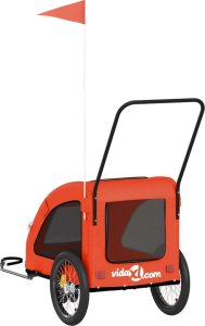 vidaXL Przyczepka rowerowa dla zwierząt, tkanina Oxford i żelazo 8