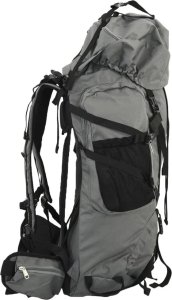 Plecak turystyczny vidaXL Plecak turystyczny, szary, 60 L, tkanina Oxford 2