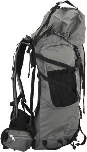 Plecak turystyczny vidaXL Plecak turystyczny, szary, 80 L, tkanina Oxford 2