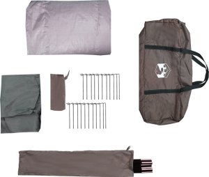 Namiot turystyczny vidaXL Namiot rodzinny, tunelowy, 6-os., brązowy, wodoszczelny 12