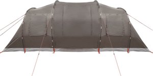 Namiot turystyczny vidaXL Namiot rodzinny, tunelowy, 6-os., brązowy, wodoszczelny 9