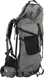 Plecak turystyczny vidaXL Plecak turystyczny, szary, 100 L, tkanina Oxford 2