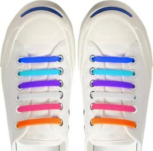 Aptel SZNUROWADŁA bez Konieczności Wiązania Silikonowe Sznurówki 8par czarne DA10A 3