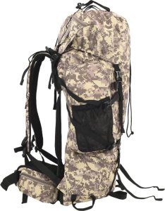 Plecak turystyczny vidaXL Plecak turystyczny, camelowo-brązowe moro, 60 L, tkanina Oxford 2