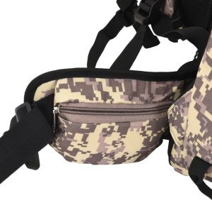 Plecak turystyczny vidaXL Plecak turystyczny, camelowo-brązowe moro, 60 L, tkanina Oxford 5