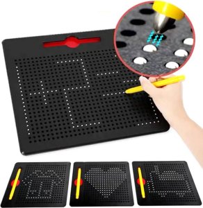 Aptel Magnetyczna TABLICA z 714 Kulkami dla Dzieci + pisak czarna DA56 3