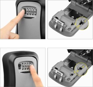 Aptel SEJF na Klucze 4 cyfrowy kod Skrzyneczka na Szyfr czarny AG613E 5