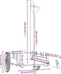 vidaXL Przyczepka rowerowa, czarna, tkanina Oxford i żelazo 11