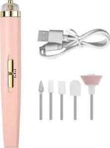 Aptel Poręczna FREZARKA do Paznokci + frezy różowa DA127 4