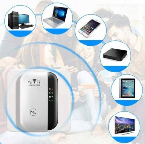 Access Point Aptel REPEATER Wzmacniacz Sygnału WLAN 2,4GHz sieciowy + kabel biały AK339 8