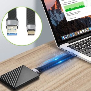 Kabel USB Techly USB-C - USB-C 0.12 m Czarny (ICOC USBC-FL-U322) 4