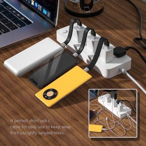 Kabel USB Techly USB-C - USB-C 0.12 m Czarny (ICOC USBC-FL-U322) 9