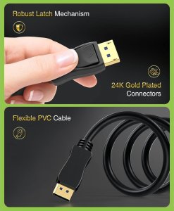 Kabel Techly DisplayPort - DisplayPort 3m czarny (ICOC DSP-A21-030) 4