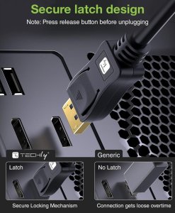 Kabel Techly DisplayPort - DisplayPort 3m czarny (ICOC DSP-A21-030) 5