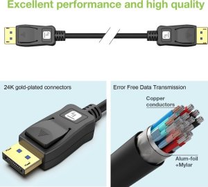 Kabel Techly DisplayPort - DisplayPort 3m czarny (ICOC DSP-A21-030) 7