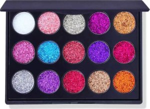 Aptel Błyszczące CIENIE do POWIEK Efekt Brokatu Paleta zest.15kolorów AG861A 3