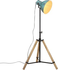 Lampa podłogowa vidaXL VidaXL Lampa stojąca, 25 W, postarzany niebieski, 75x75x90-150 cm, E27 1