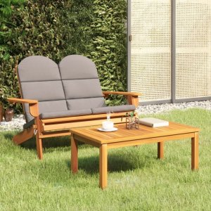 vidaXL VidaXL 2 Piece Adirondack Patio Lounge Set Solid Wood Acacia 1