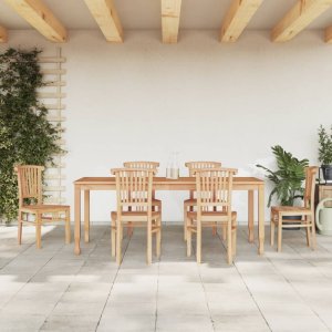 vidaXL VidaXL 7 Piece Patio Dining Set Solid Wood Teak 1