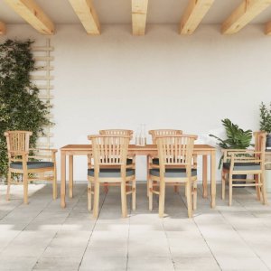 vidaXL VidaXL 7 Piece Patio Dining Set Solid Wood Teak 1