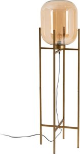 Bigbuy Home Lampa Stojąca Złoty Metal Szkło 40 W 220-240 V 39 x 39 x 143 cm 1