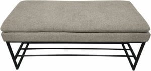 DKD Home Decor Foot-of-bed Bench DKD Home Decor Czarny Beżowy Poliester Żelazo (80 x 36 x 35 cm) 1