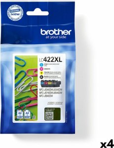 Tusz Brother Oryginalny Wkład Atramentowy Brother LC422XL Czarny/Cyan/Magenta/Żółty (4 Sztuk) 1