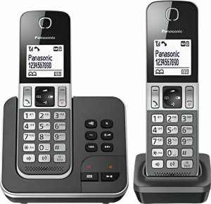 Telefon stacjonarny Panasonic Telefon Bezprzewodowy Panasonic KX-TGD322 Biały Czarny Czarny/Szary 1