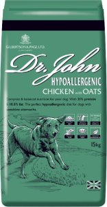 GILBERTSON&PAGE Dr John Hypoallergenic Chicken z owsem 15 kg 1