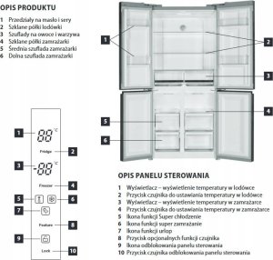Lodówka Concept Lodówka Multidoor Quattro BLACK LA8383bc 14